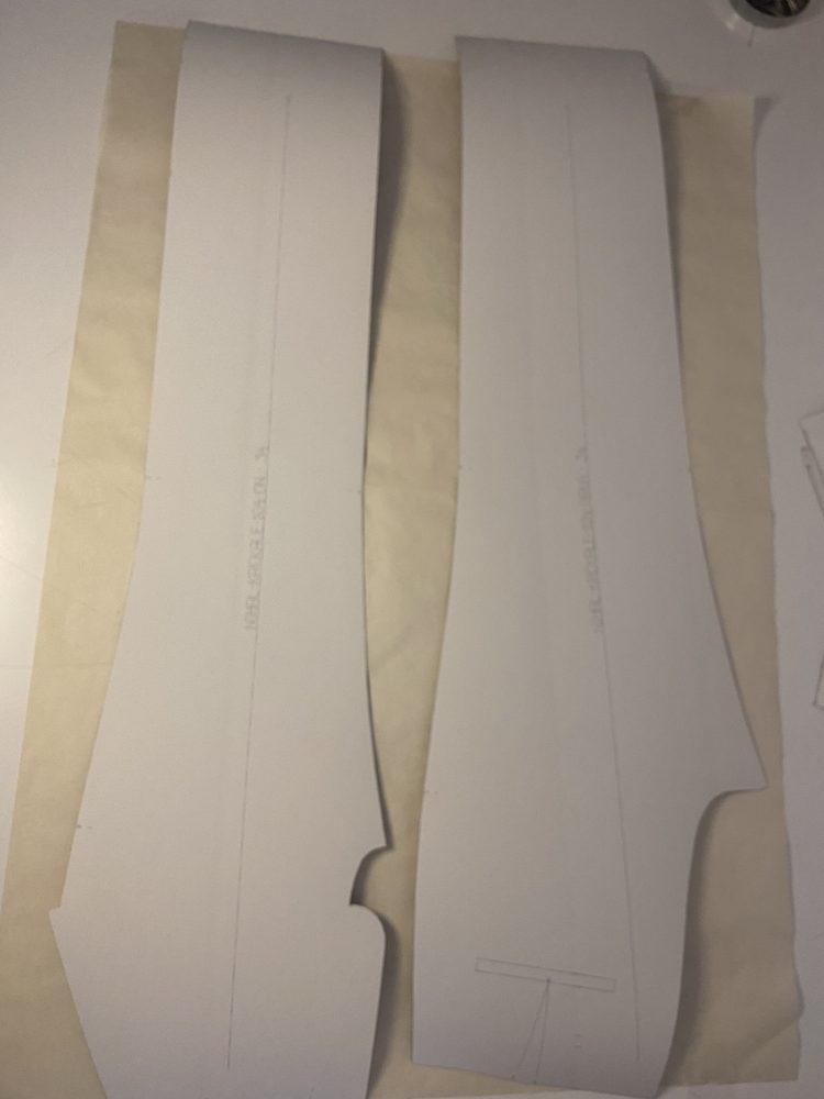 Kâğıda baskılı pantolon kalıbı tüm seri